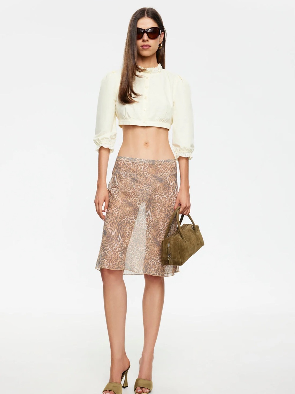 LIONESS | SHORELINE MIDI SKIRT | LEOPARD | 1F
